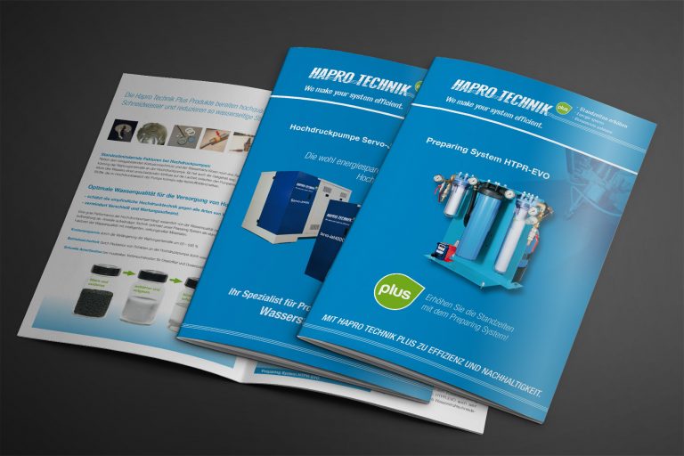 Produktfolder Haprotechnik - Grafisches Buero
